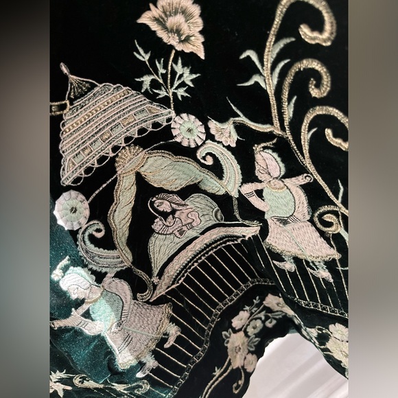 Hand Embroidered Velvet Jacket - Picture 5 of 5